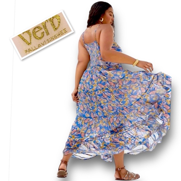 Verb by Pallavi Singhee & Anthropologie Dresses & Skirts - Verb Pallavi Singhee Anthropologie Dress Sequin Paisley Floral In Blue.. Size 10